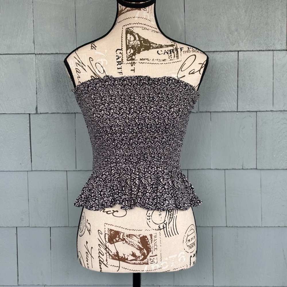 American Eagle Peplum Tube Top